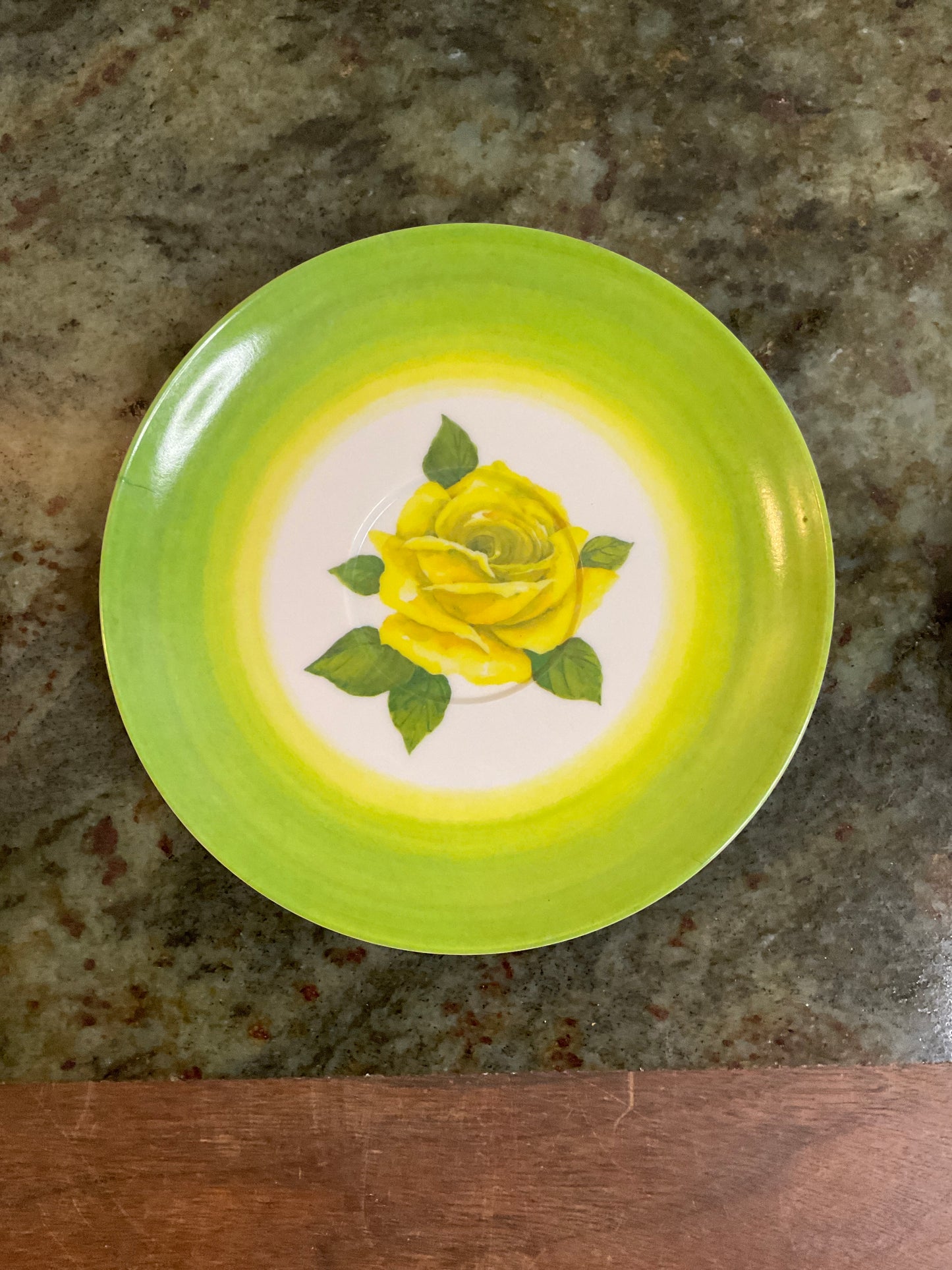 Yellow Rose Melamine 6” Saucer