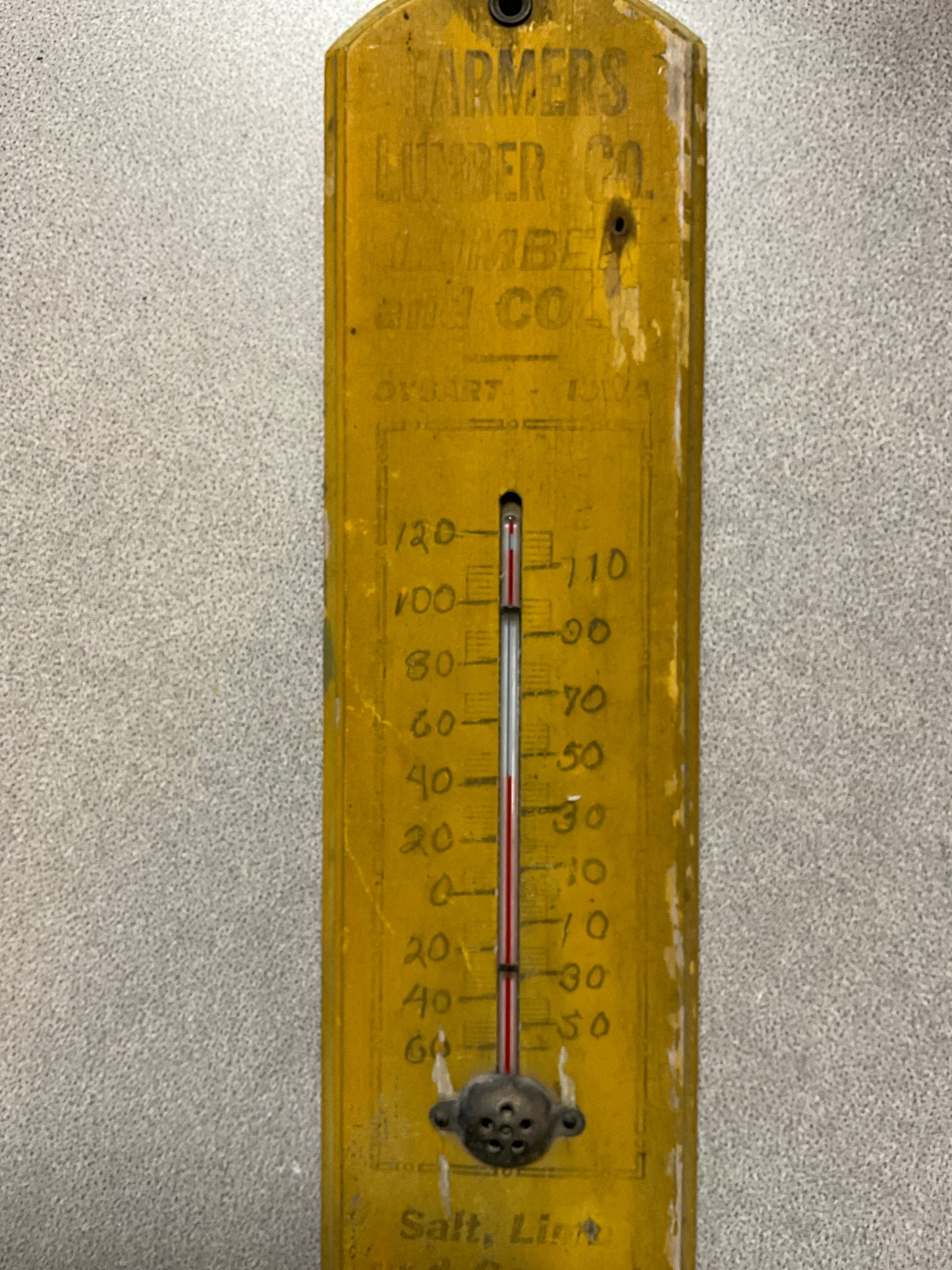 Dysart Iowa Wood Thermometer