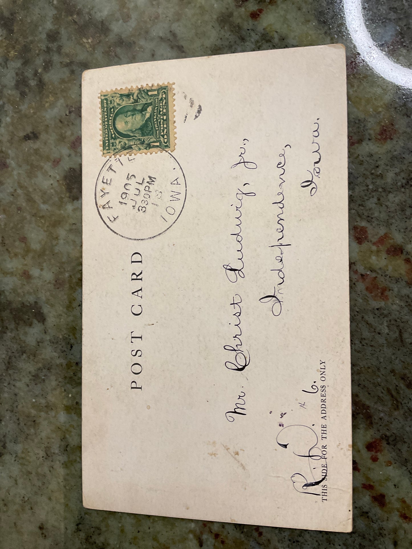 Library at UIU in Fayette Iowa 1905 Post Card