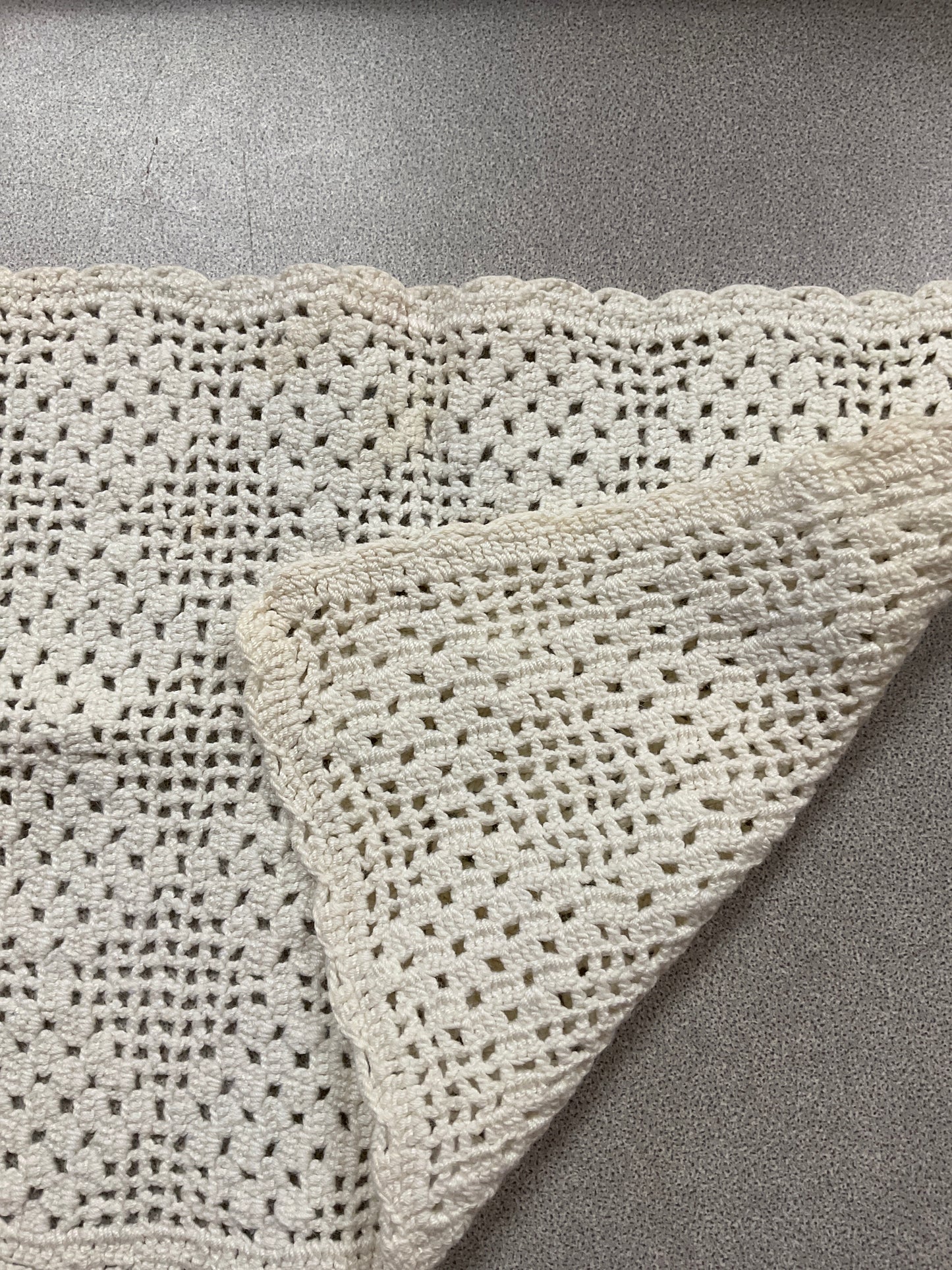 Vintage Filet Crochet Table Doily
