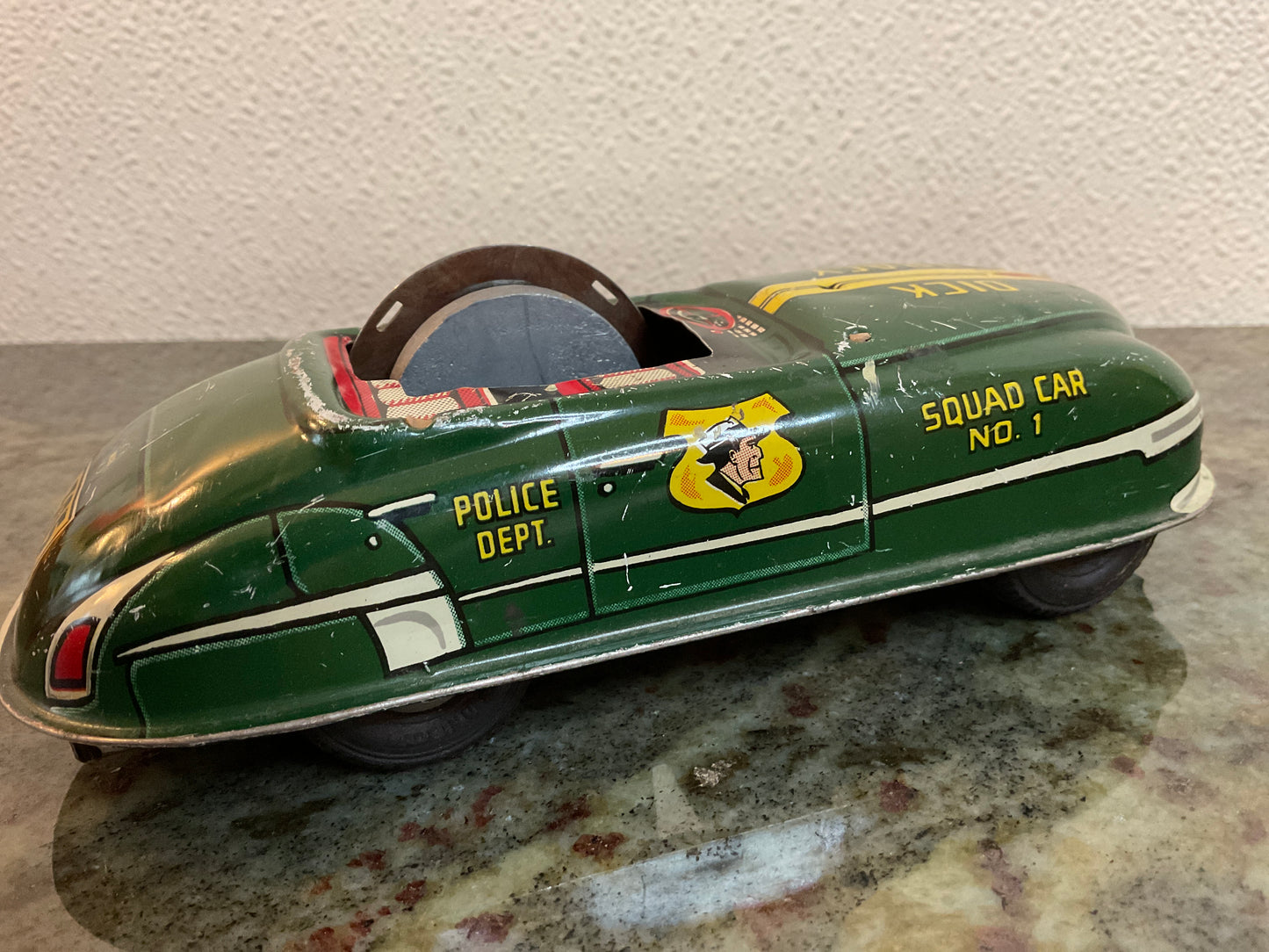 Vintage Marx Wind-Up Tin Dick Tracy Squad Car
