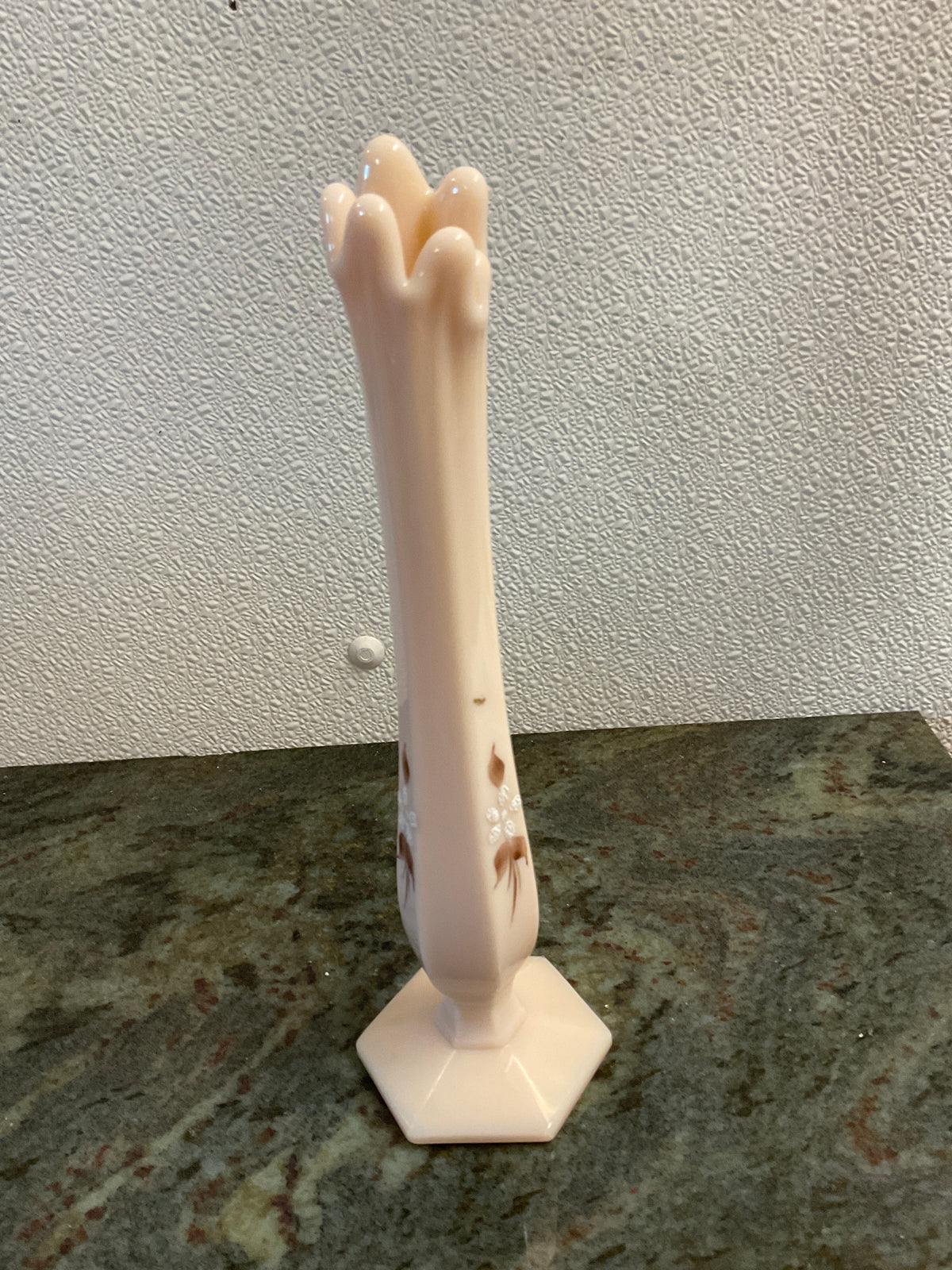 Westmoreland Slag Glass Almond Milk Vase