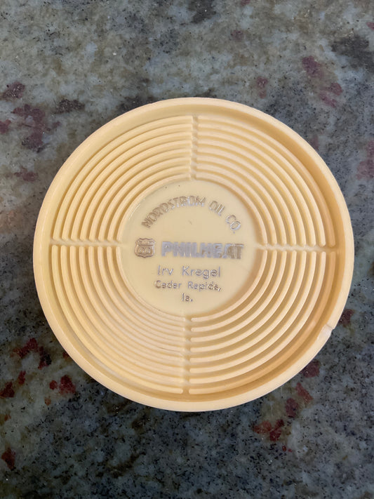 Vintage Nordstrom Oil Co Plastic Coaster