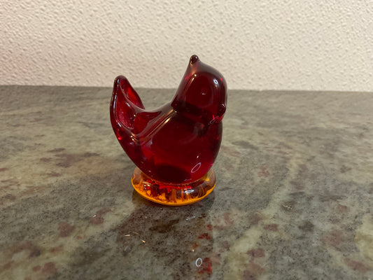 Vintage Titan Art Glass Cardinal Of Love