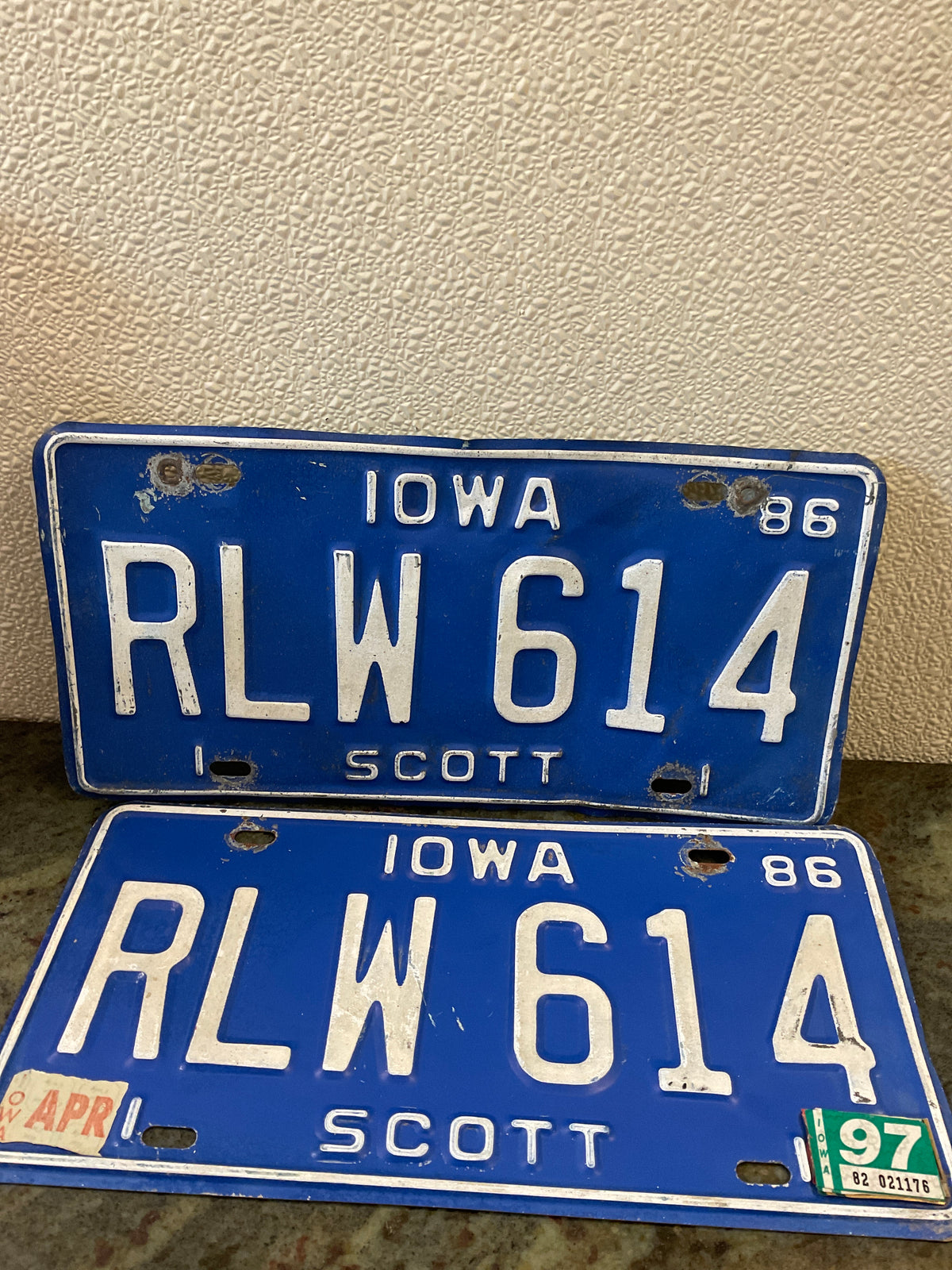 Vintage Scott County License Plates