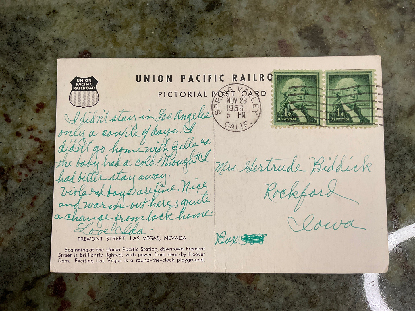 Vintage 1956 Post Card