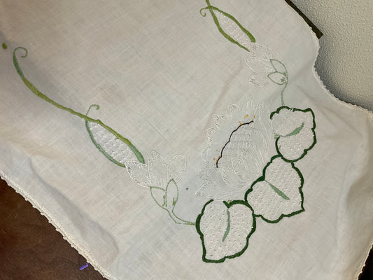 Vintage hand  embroidered Runner
