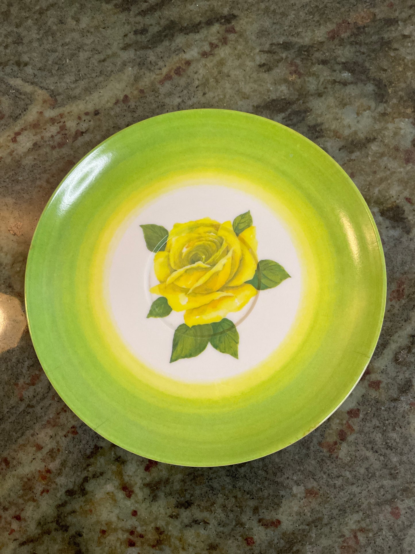 Yellow Rose Melamine 6” Saucer