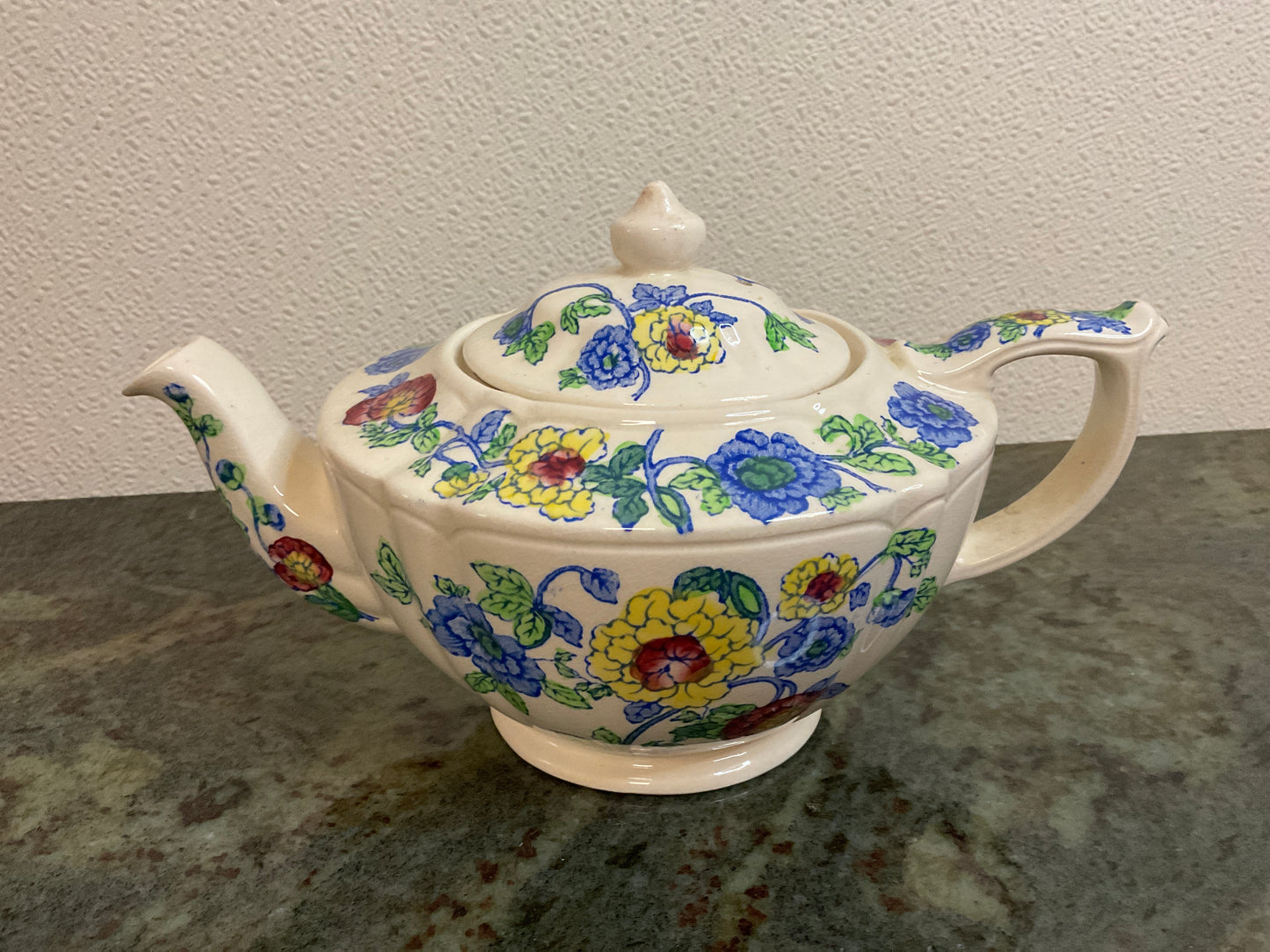 Vintage Old Sadler England Teapot Floral
