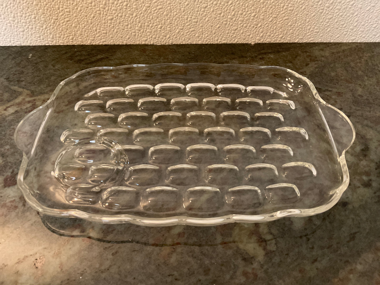 Federal Yorktown Clear Glass Thumbnail Snack Tray