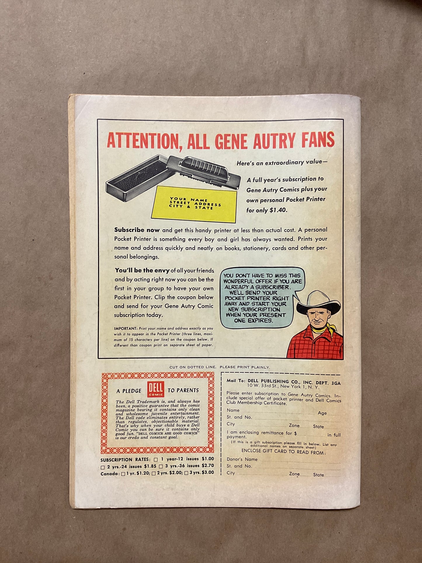 Vintage Gene Autry March 1955 Comic Book