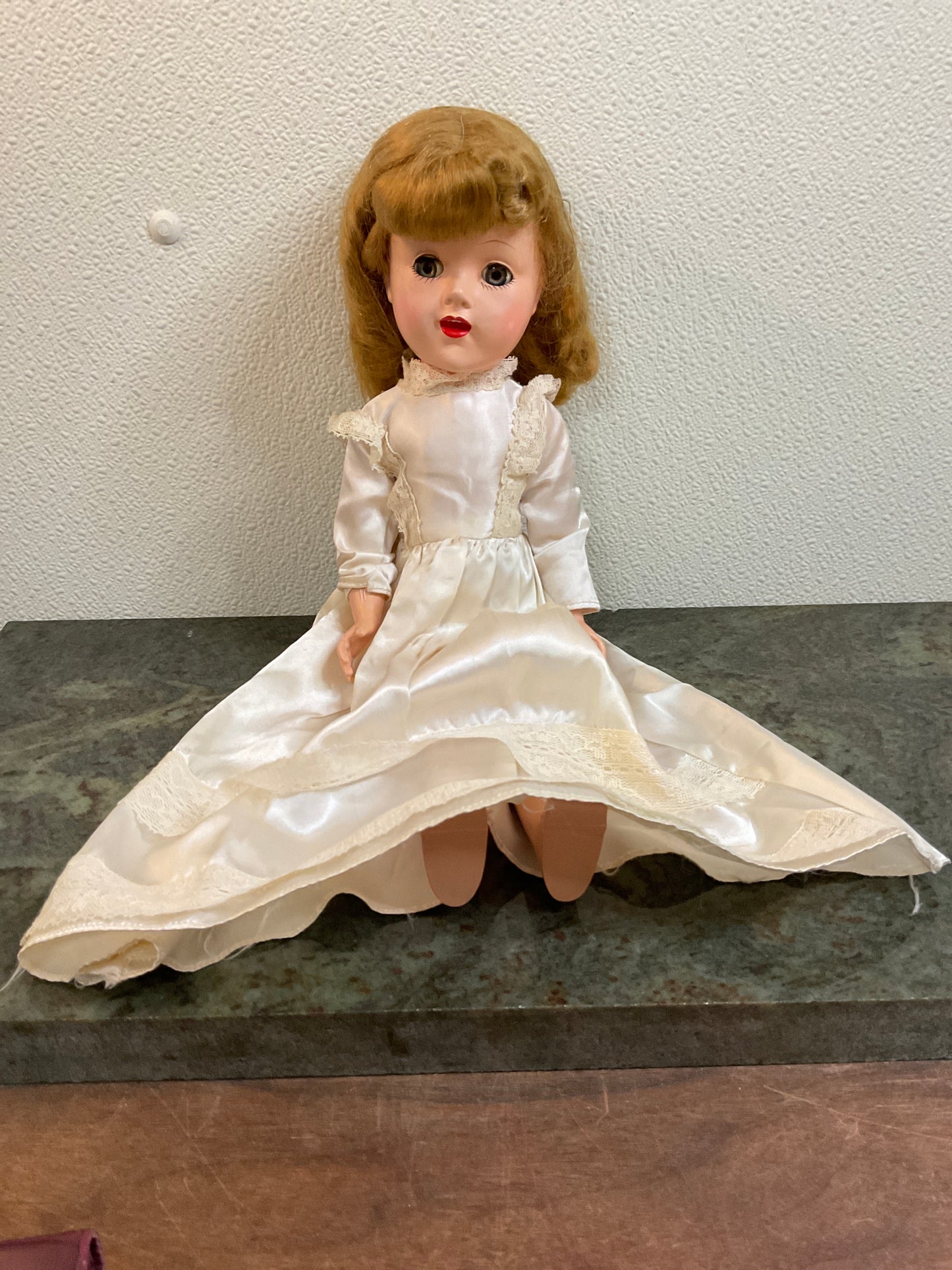 Vtg 1950’s Hard Plastic 18” Doll