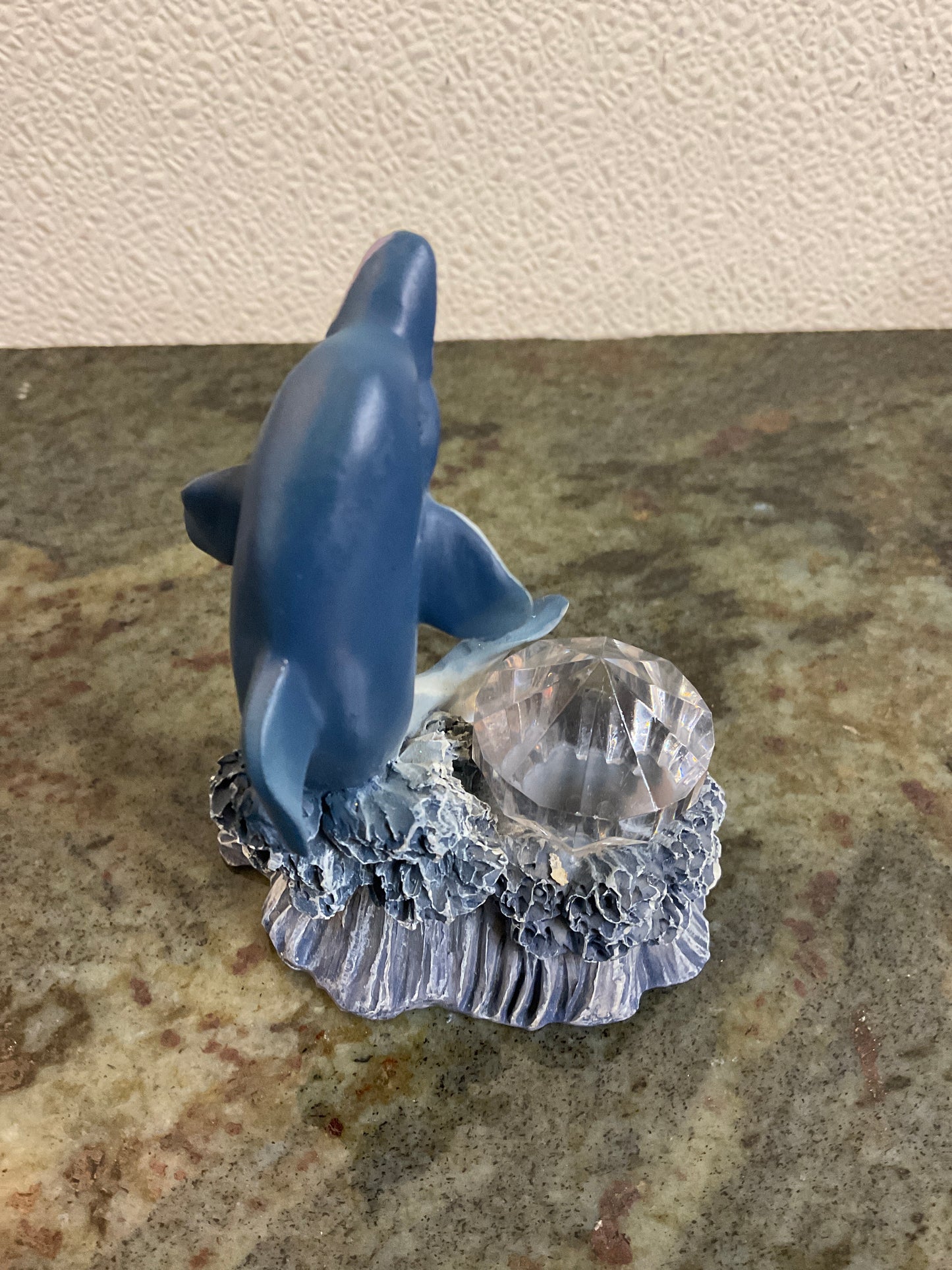 Resin Dolphin With Plastic Crystal