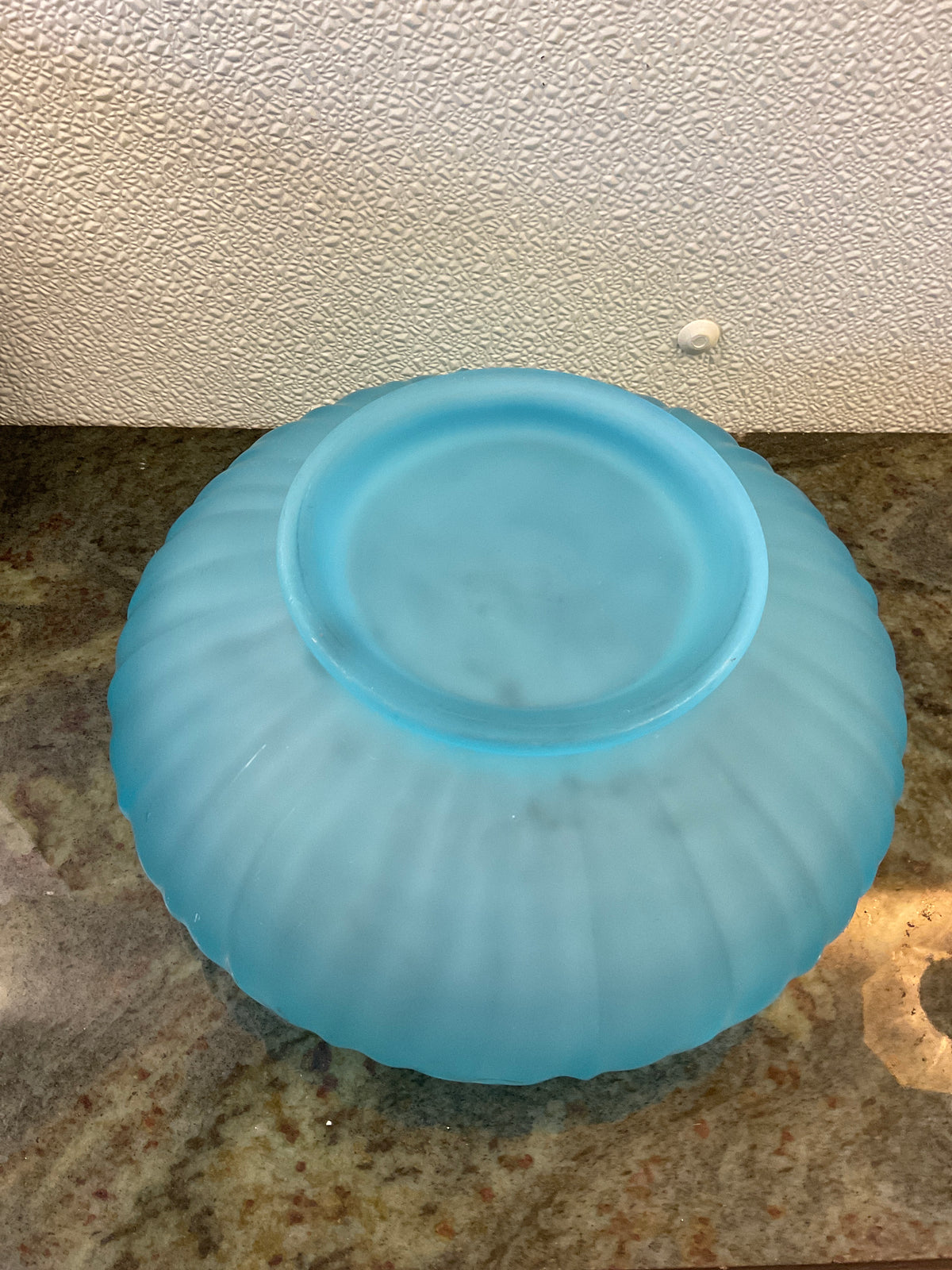 Vintage West Moreland Frosted Blue Glass Bowl