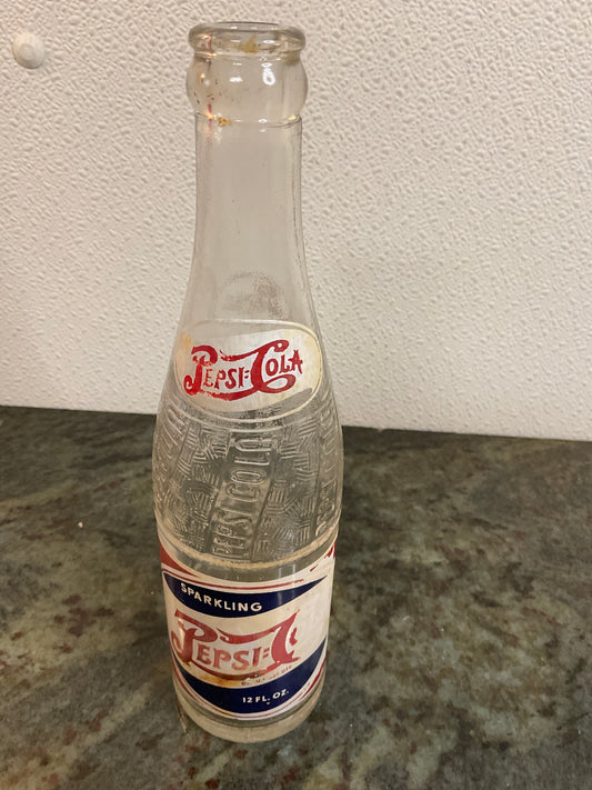 12 oz. Pepsi Cola Glass Bottle