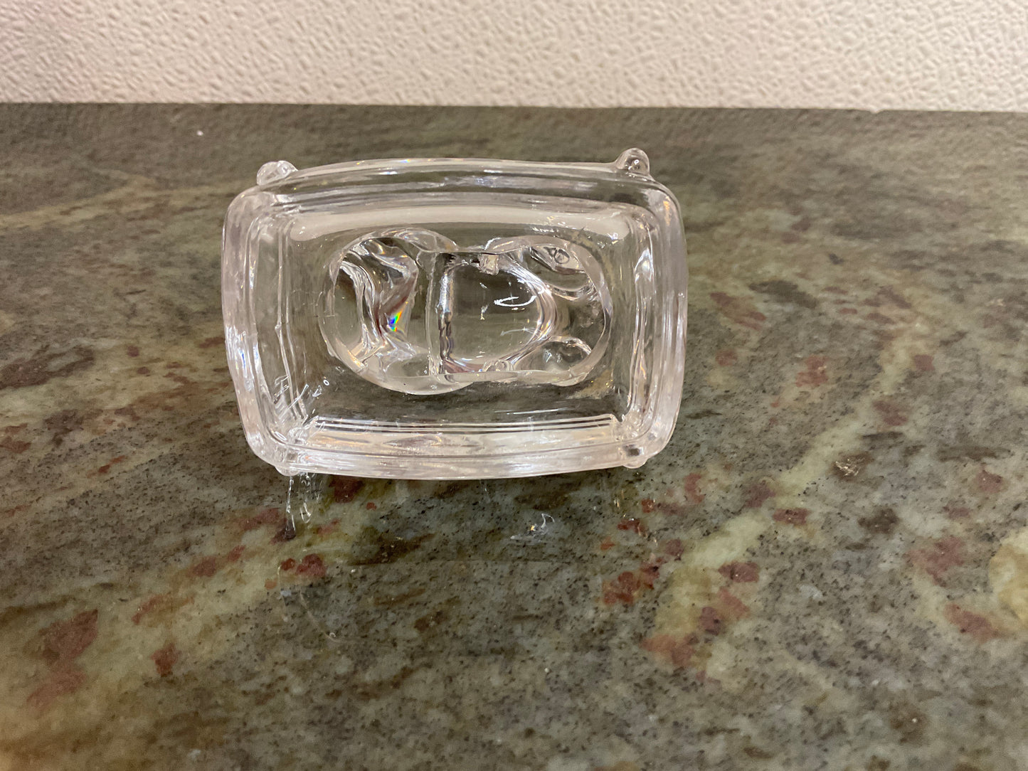Vintage Avon Lead Crystal Cat On Back