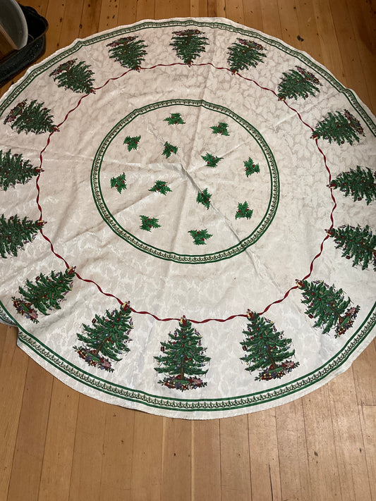 Round Christmas Tablecloth