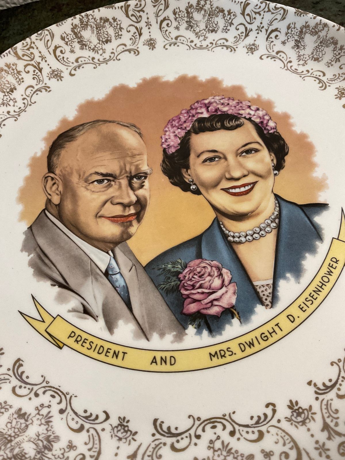 President & Mrs. Dwight D Eisenhower Plate