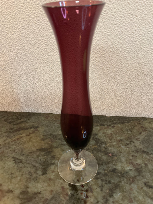 Amethyst Glass Bud Vase