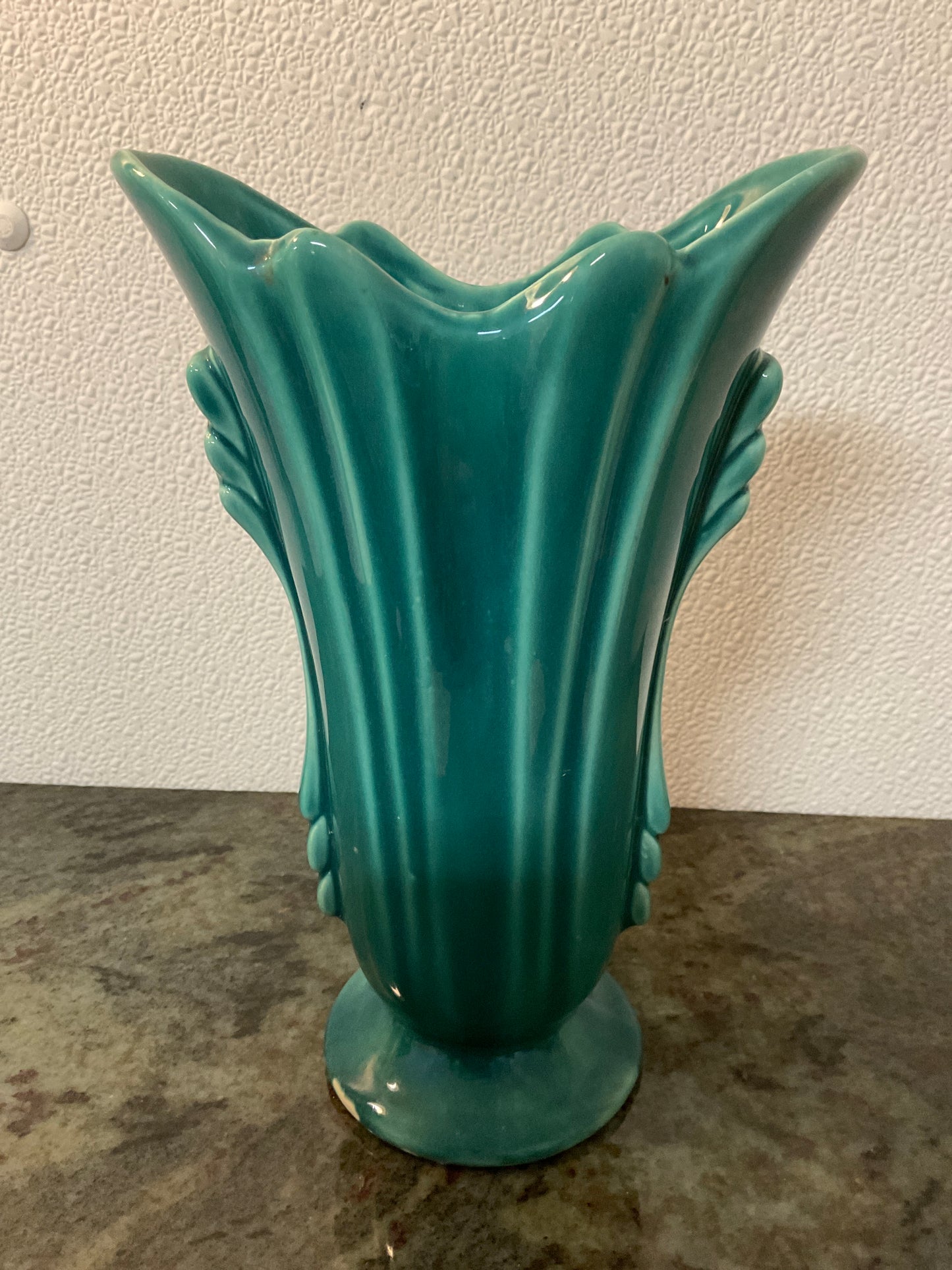 Vintage USA Green Pottery Vase