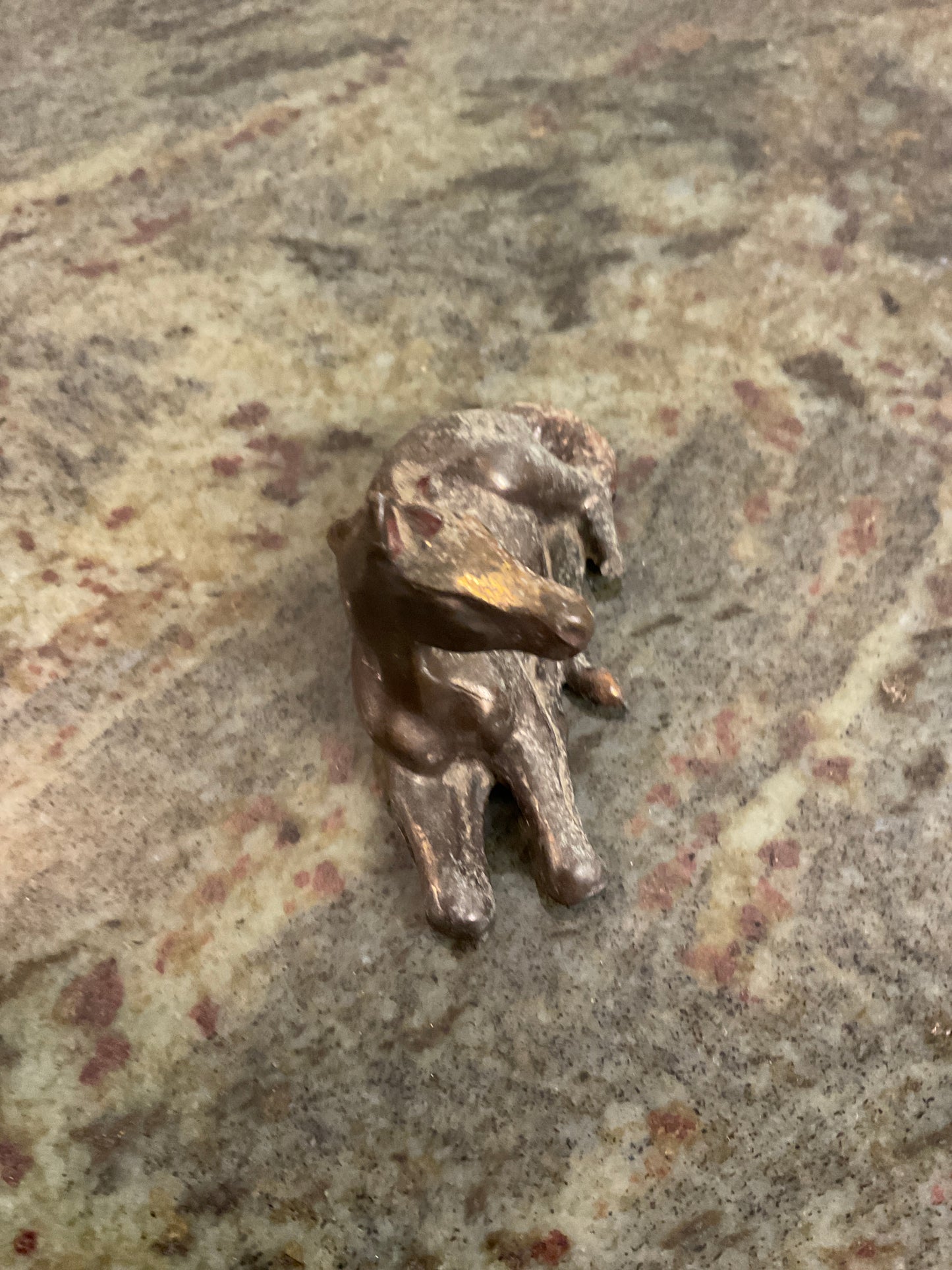 Vintage Bronze Lying Foal
