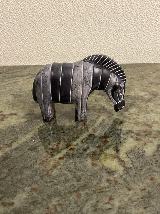 Hand Carved Soapstone Zebra from Kenya