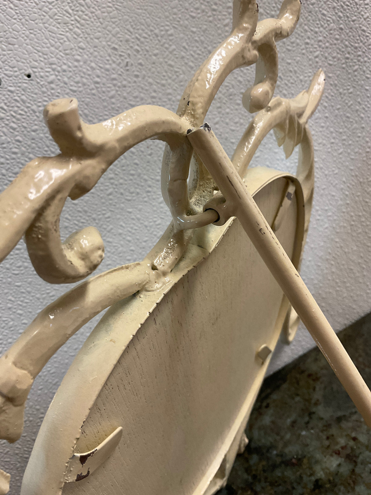 Vintage Cast Iron Table Vanity Mirror
