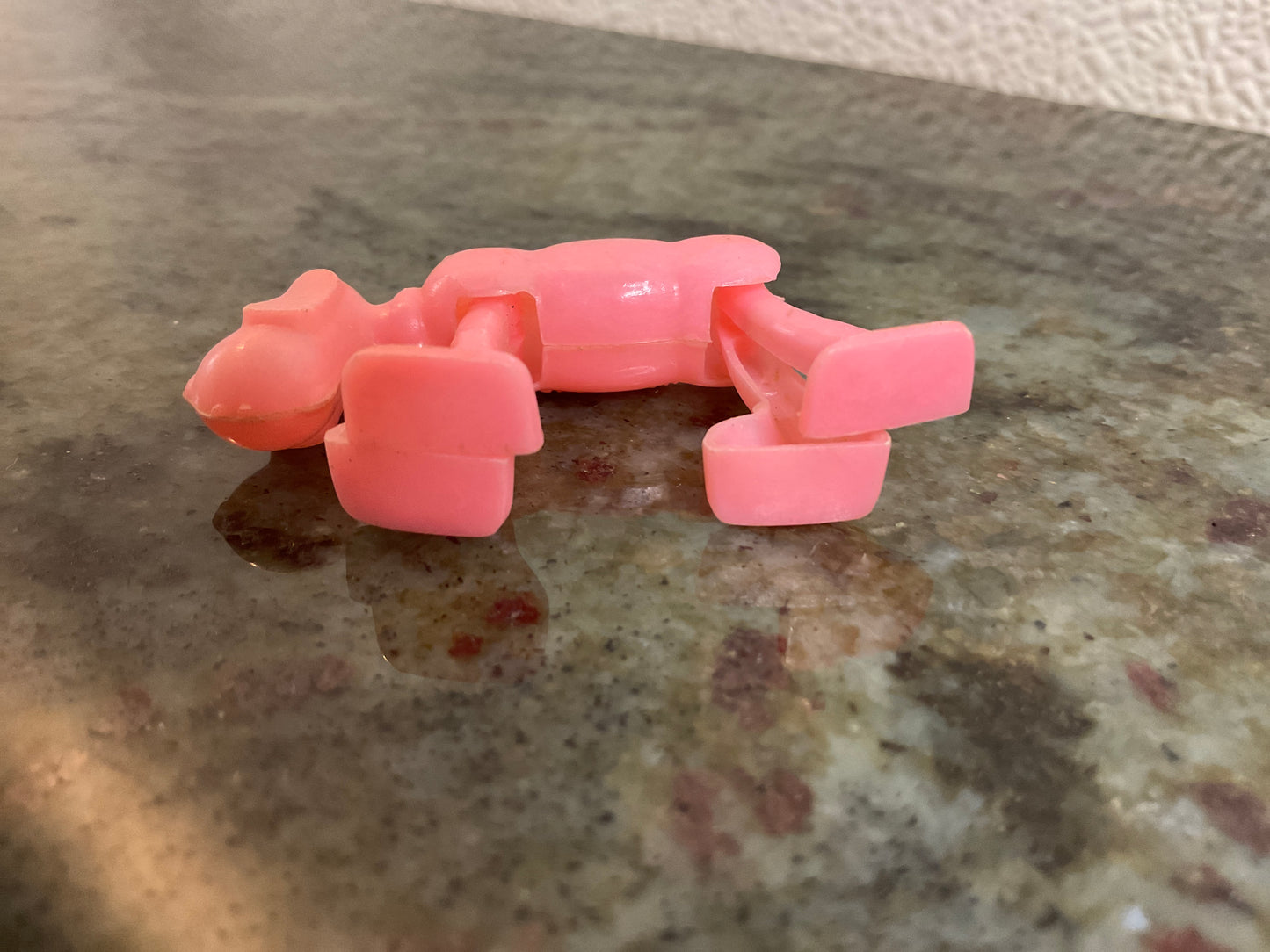 Space Walking Plastic Pink Dog