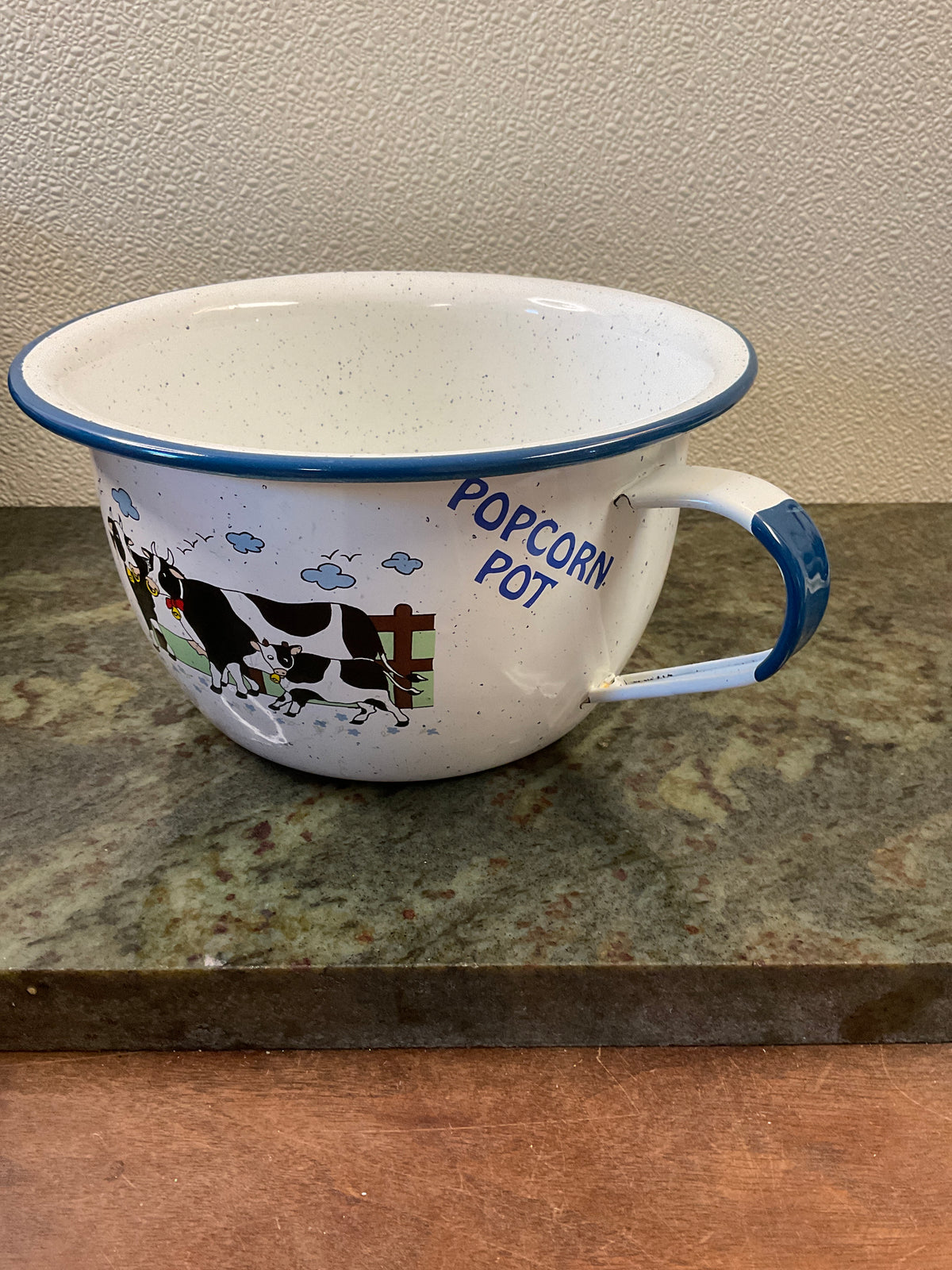 Daughter Studio Cow Enamel Popcorn Bowl