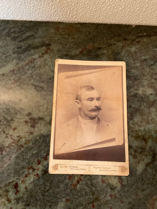 Vintage Photo Of Man Wilber, Nebraska