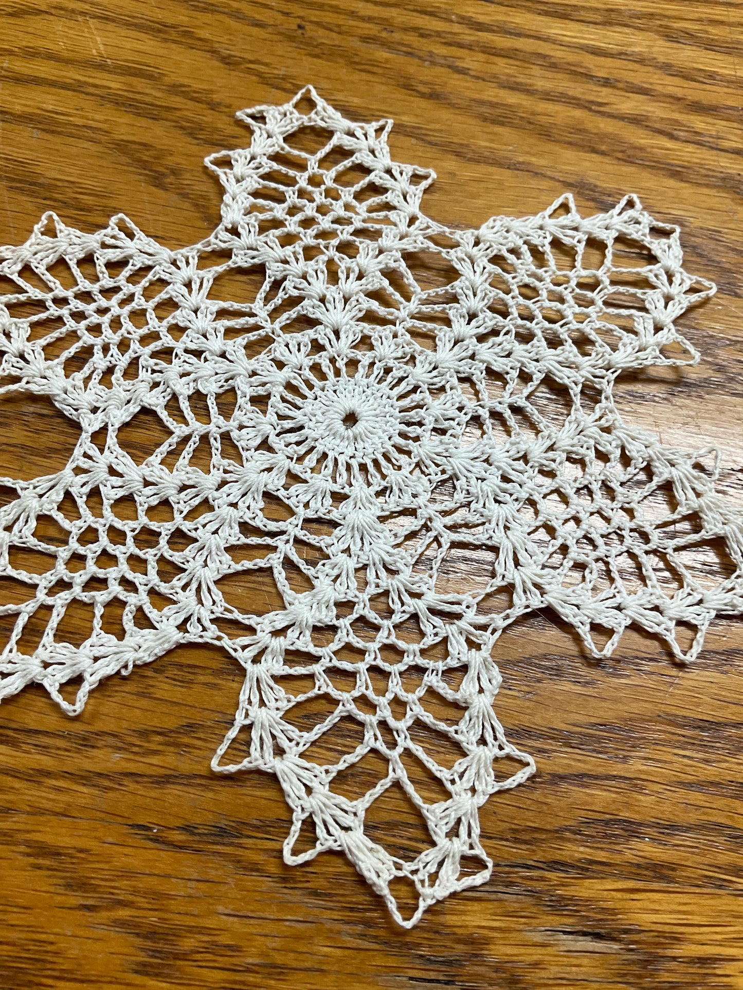 Crocheted Cotton Doily 6”