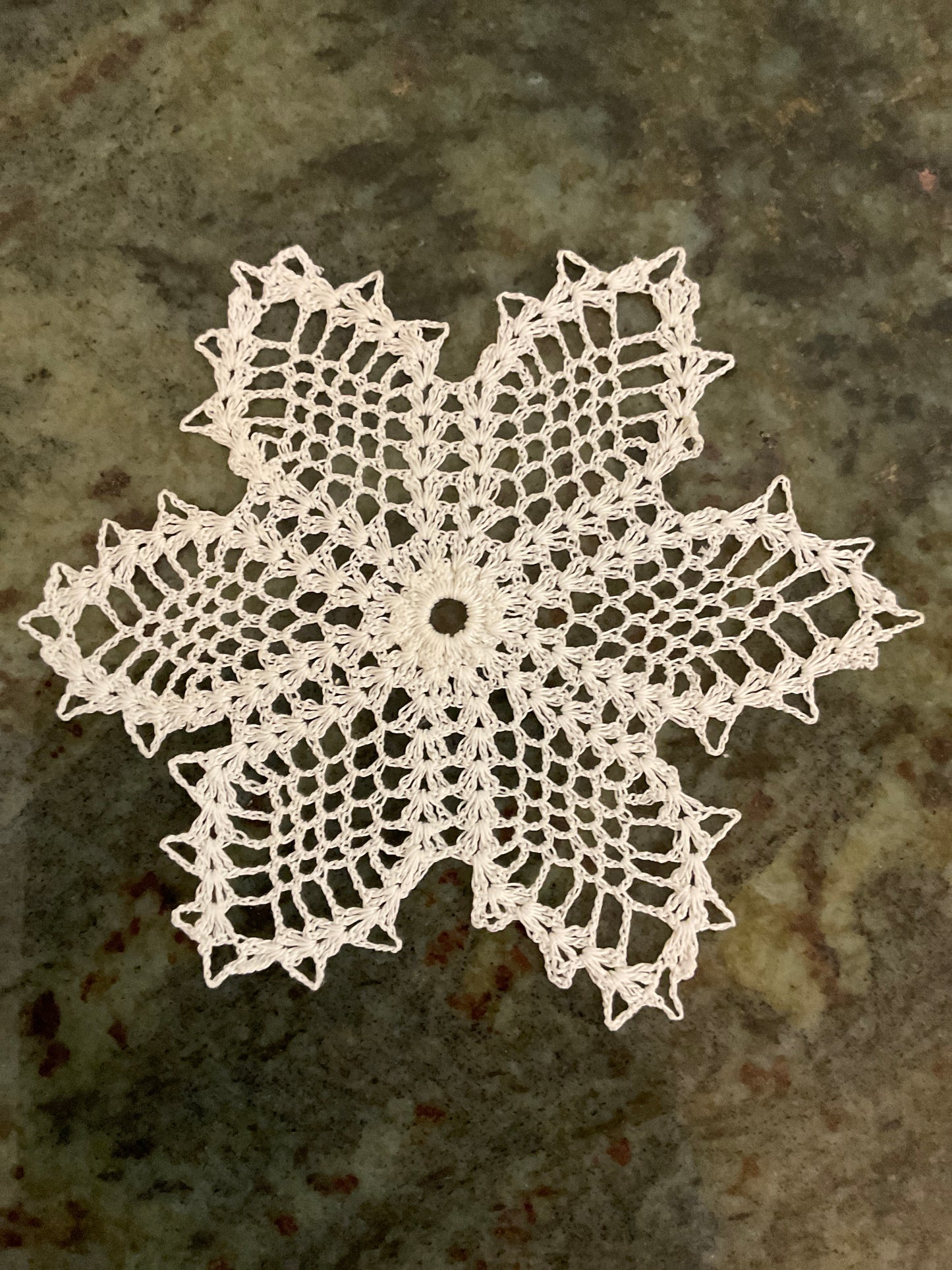 Hand-Crocheted Snowflake Doily
