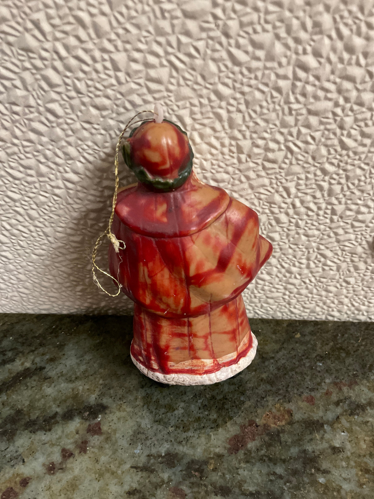 Vintage Plastic Santa Ornament