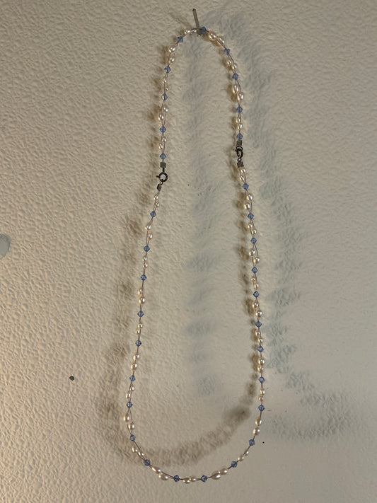 Pearl & Crystal Beaded Necklace/Bracelet