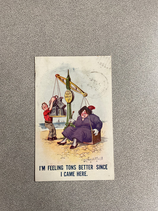 Vintage Postcard “I’m Feeling Tons…”