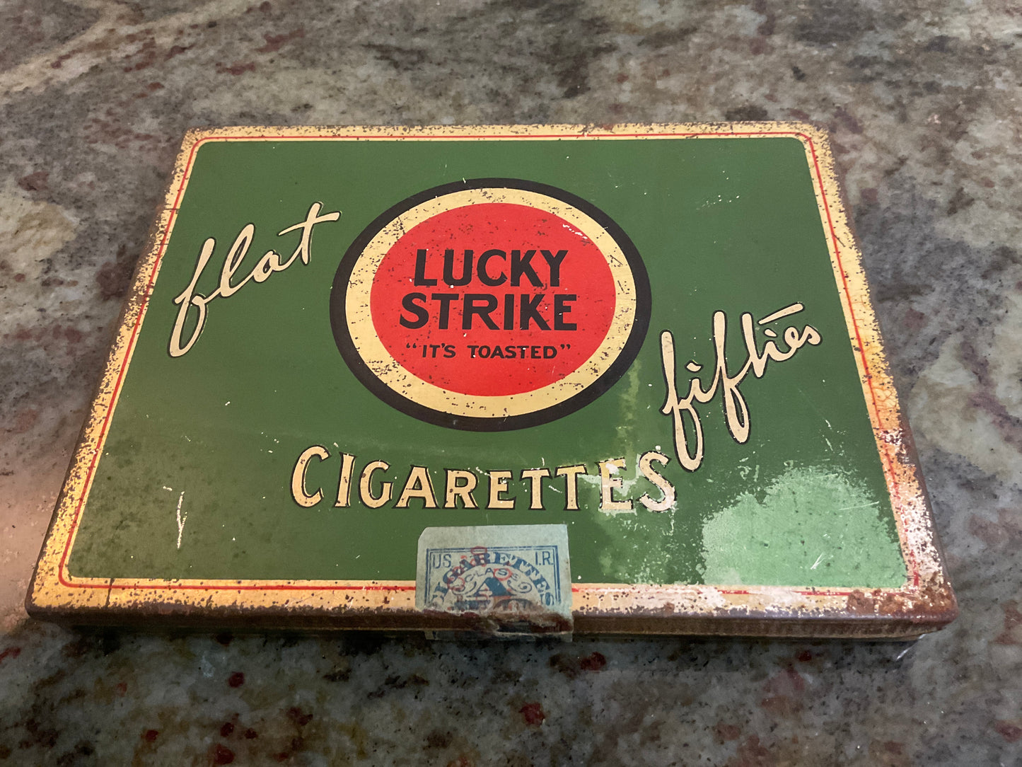 Vtg Lucky Strike Cigarette Tin