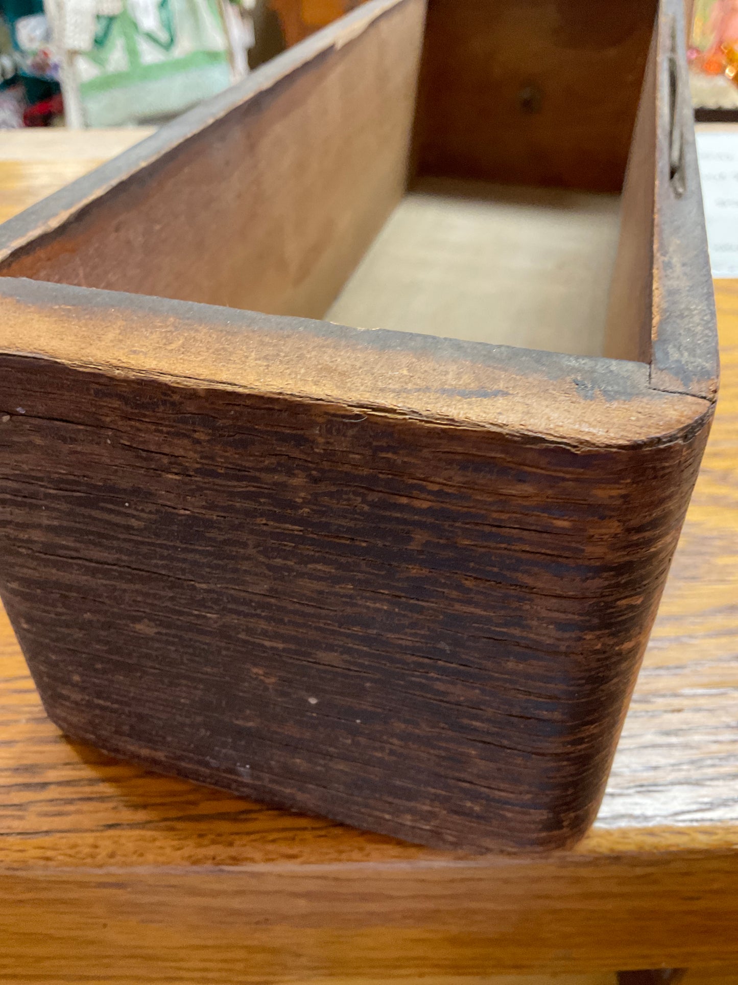 Vintage Wooden Sewing Machine Drawer