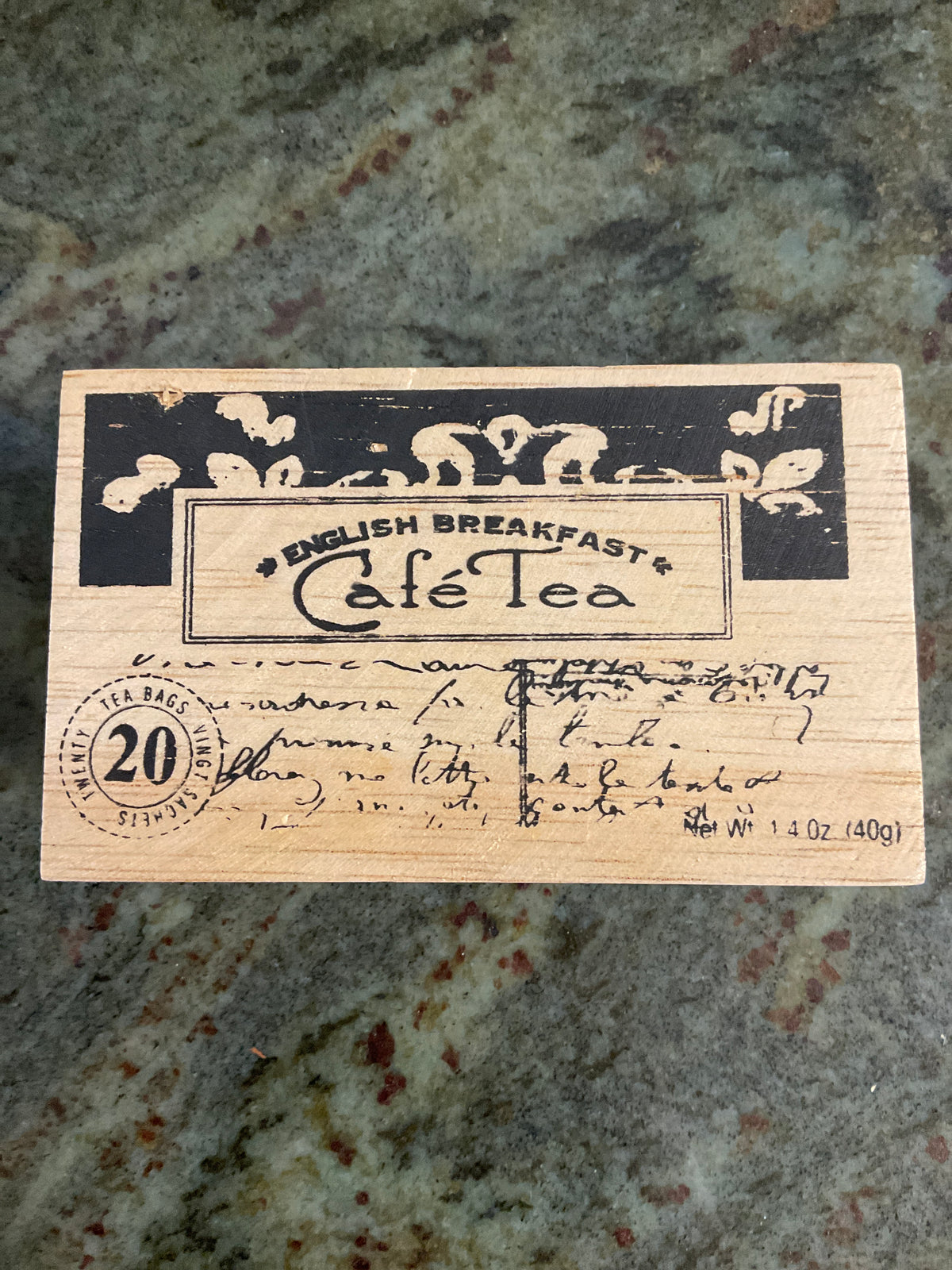 Vintage Ceylon Black Tea Wooden Box