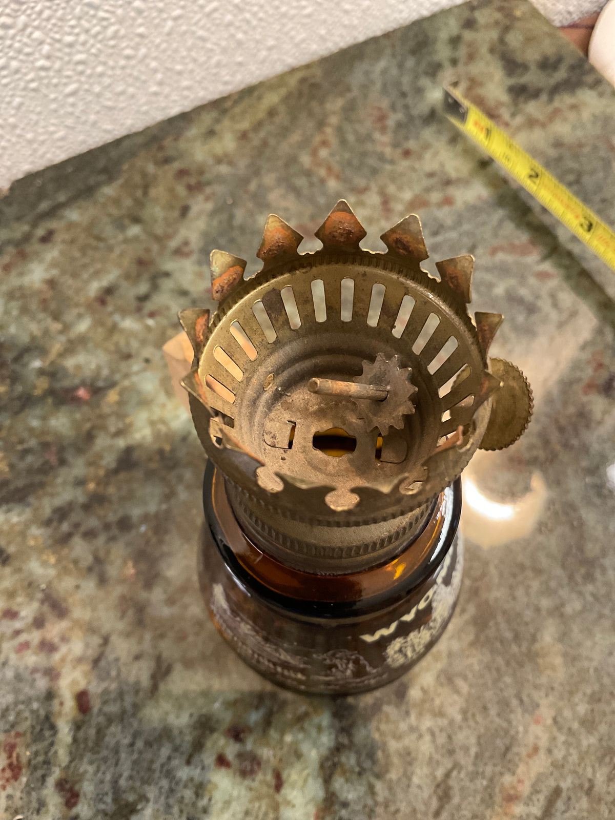 Vintage Wyoming Souvenir Oil Lamp
