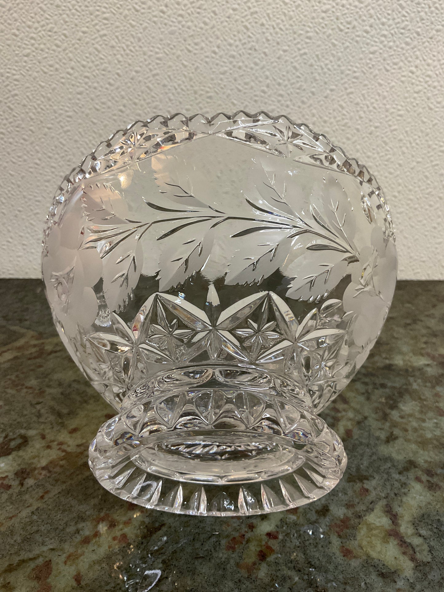 Vintage Cut Crystal Footed Centerpiece