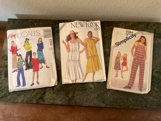 Bundle of 3 Sewing Patterns