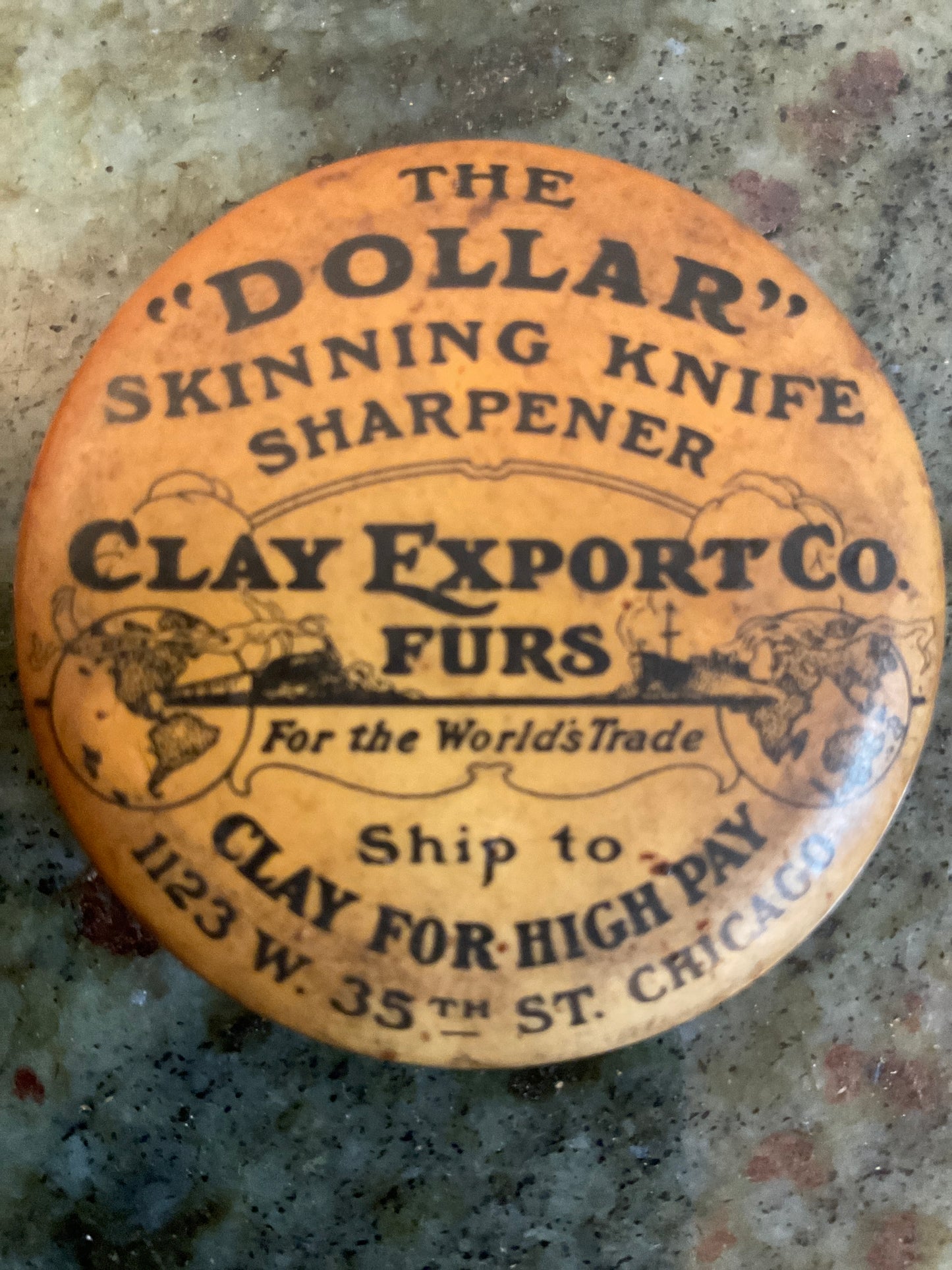 Clay Export Company Dollar Skinning Knife Sharpener