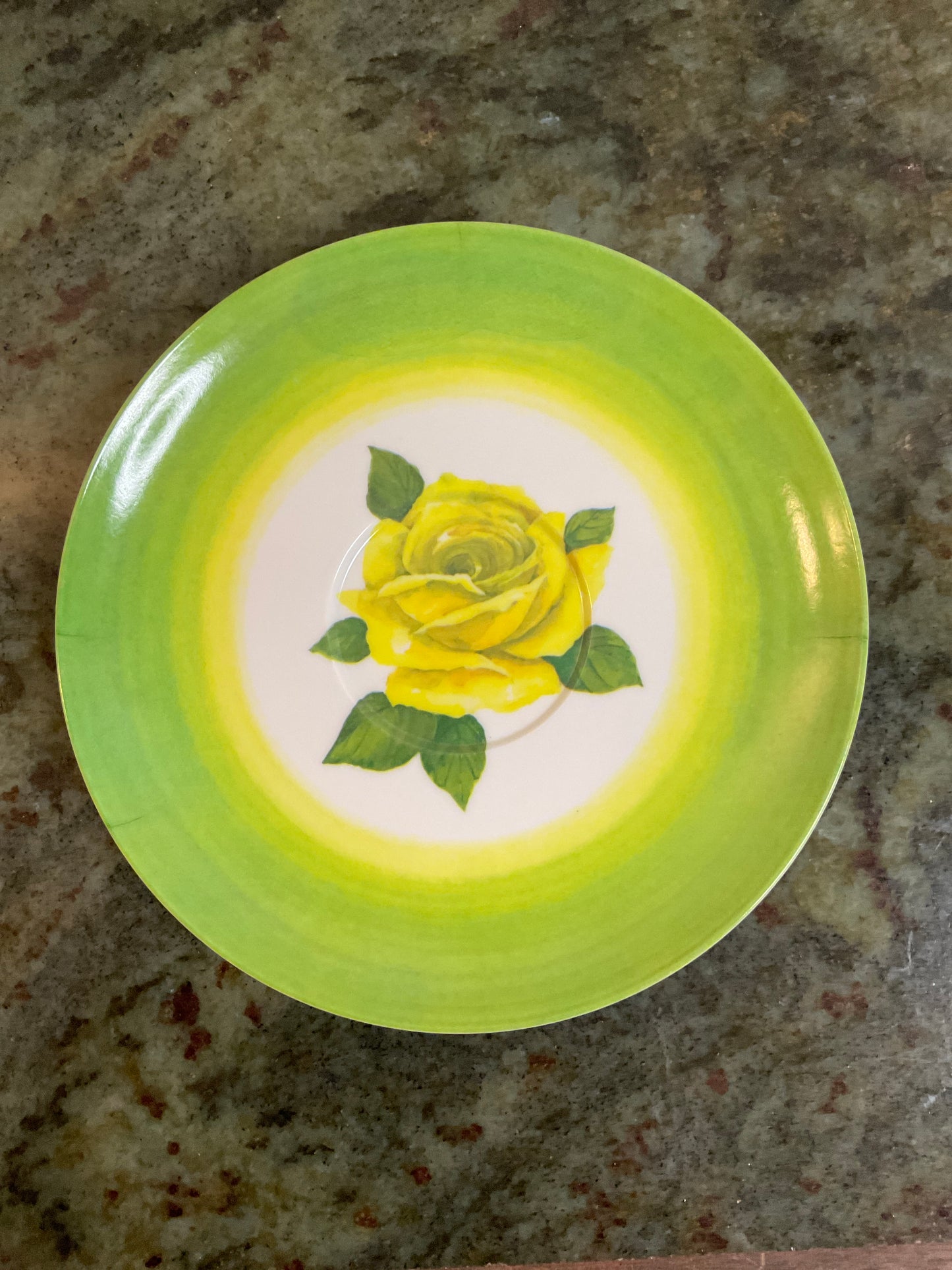 Yellow Rose Melamine 6” Saucer