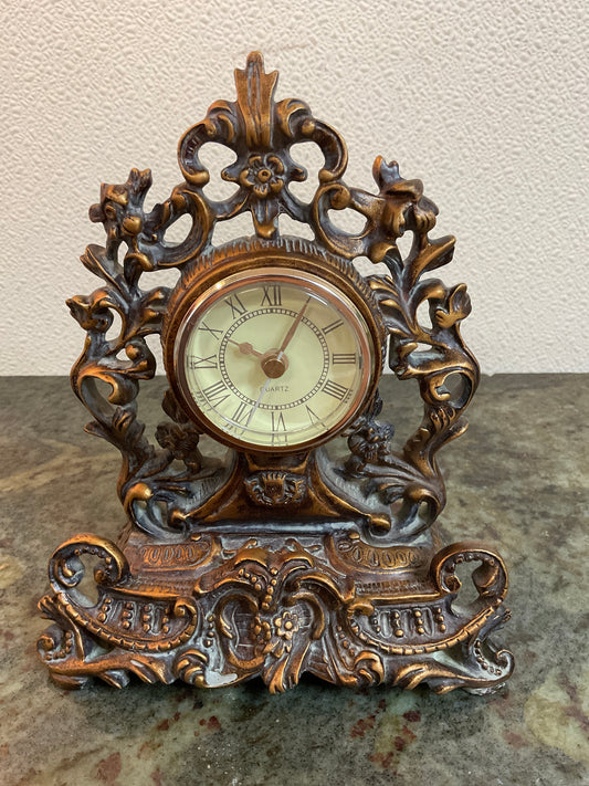 Ornate Resin Quartz Mantel Clock