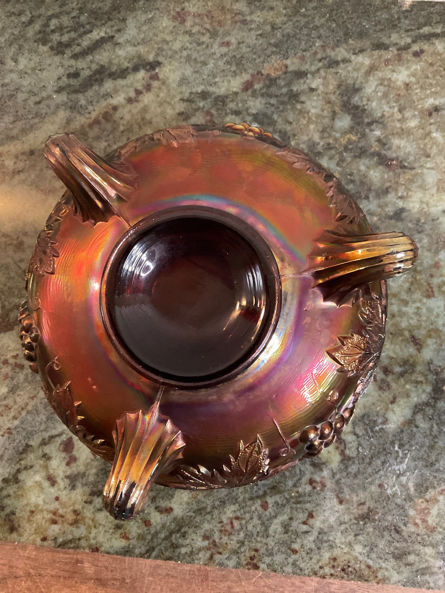 Vintage Fenton Grape Carnival Glass Bowl