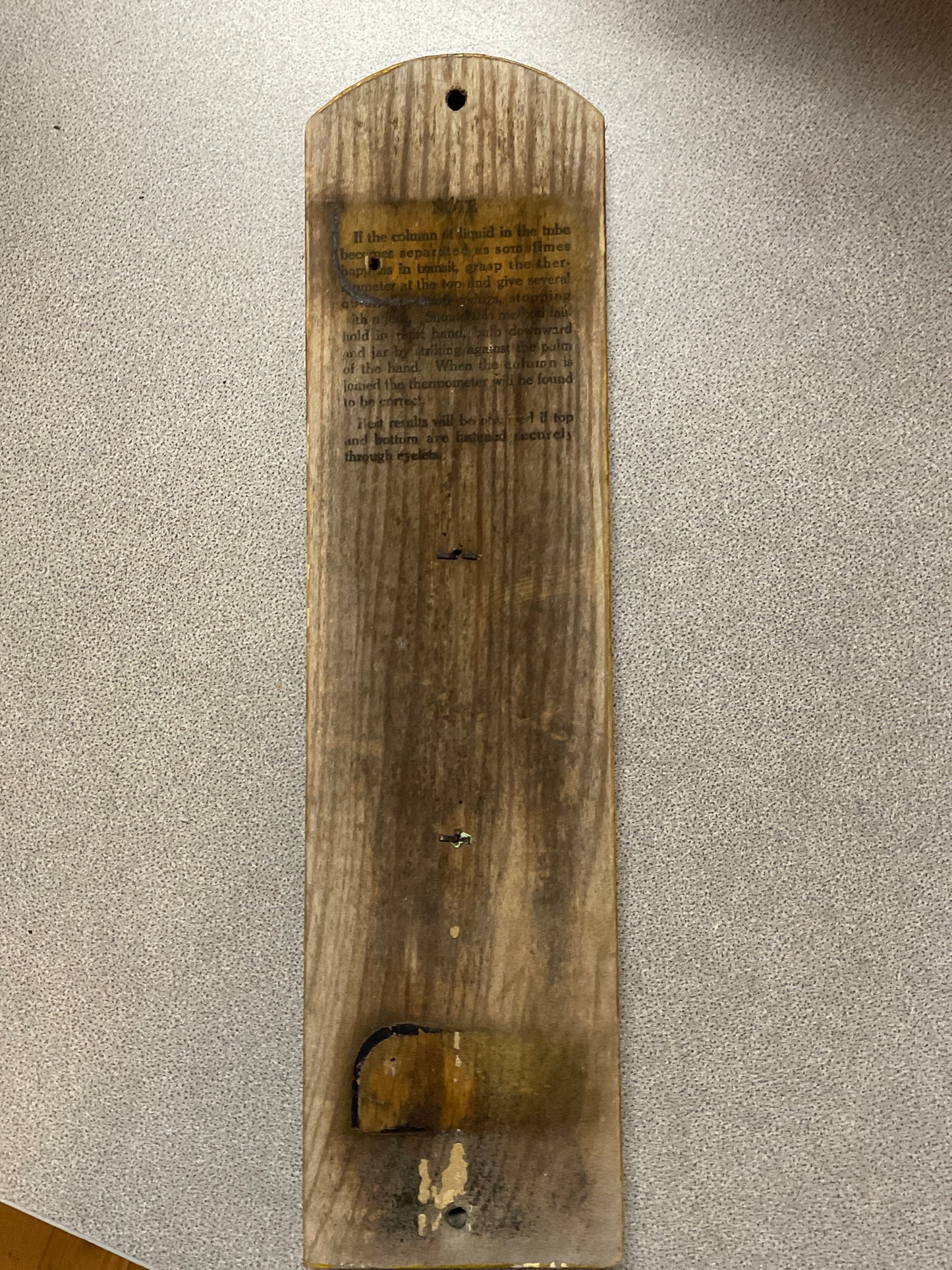 Dysart Iowa Wood Thermometer