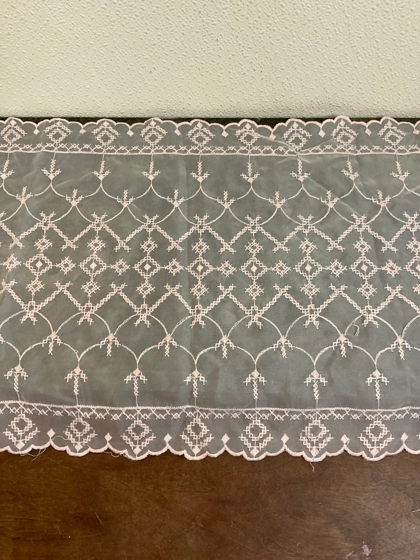 Vintage sheer pink doilie
