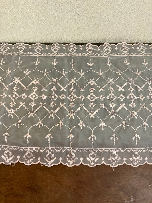 Vintage sheer pink doilie