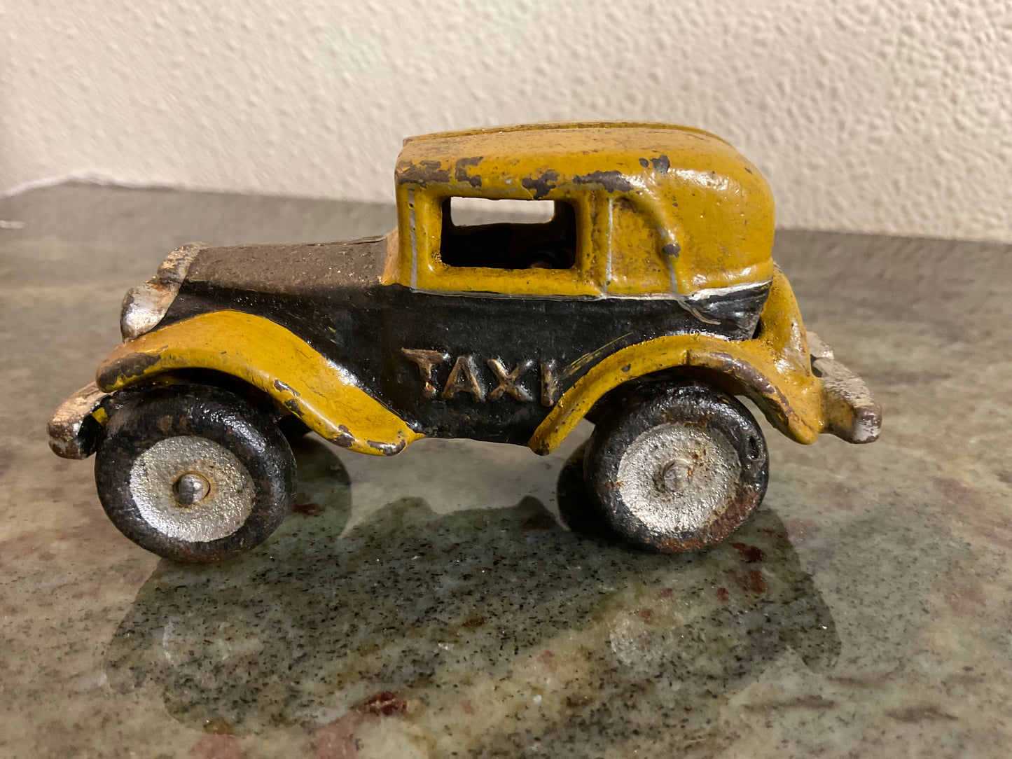 Vintage Cast Iron Toy Taxi Cab