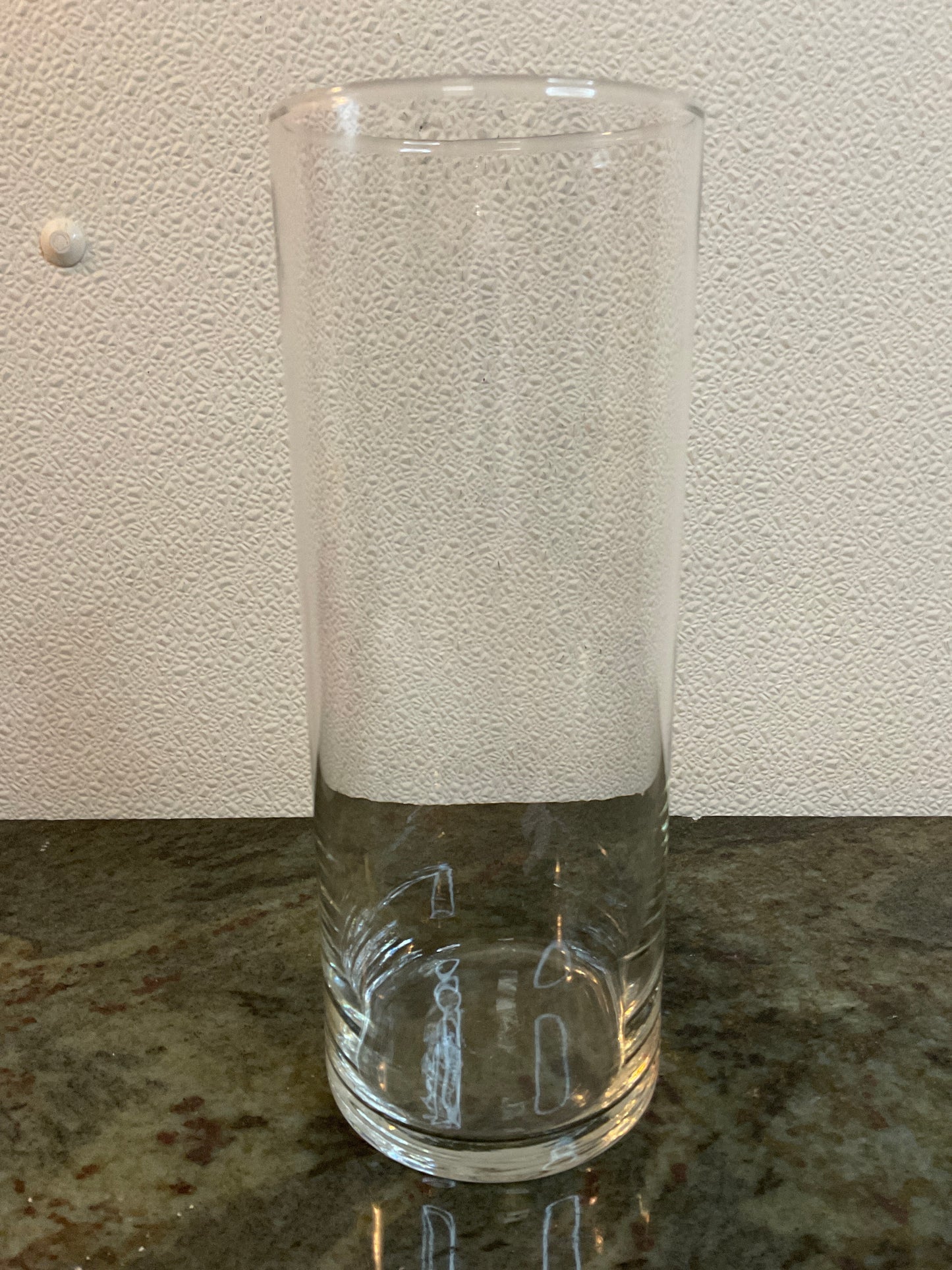 9” Clear Glass Cylinder Vase